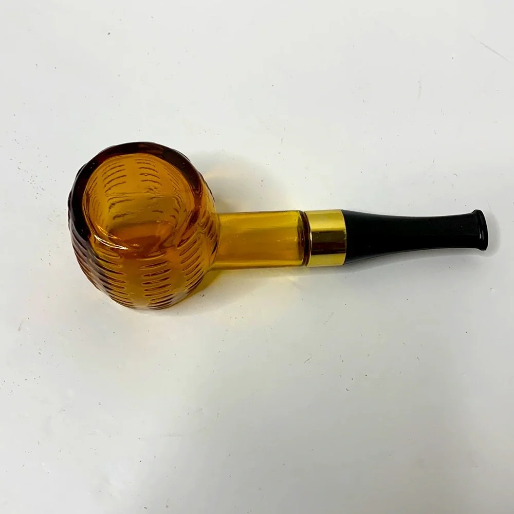 Avon | Amber Glass Ornate Piece Vintage Corncob Pip* | Wild Country Aftershave